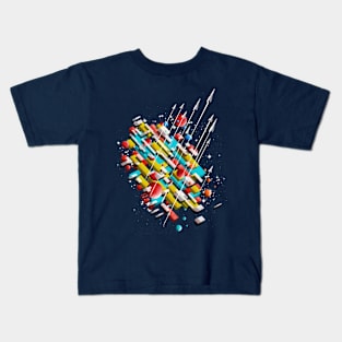 geometric space station Kids T-Shirt